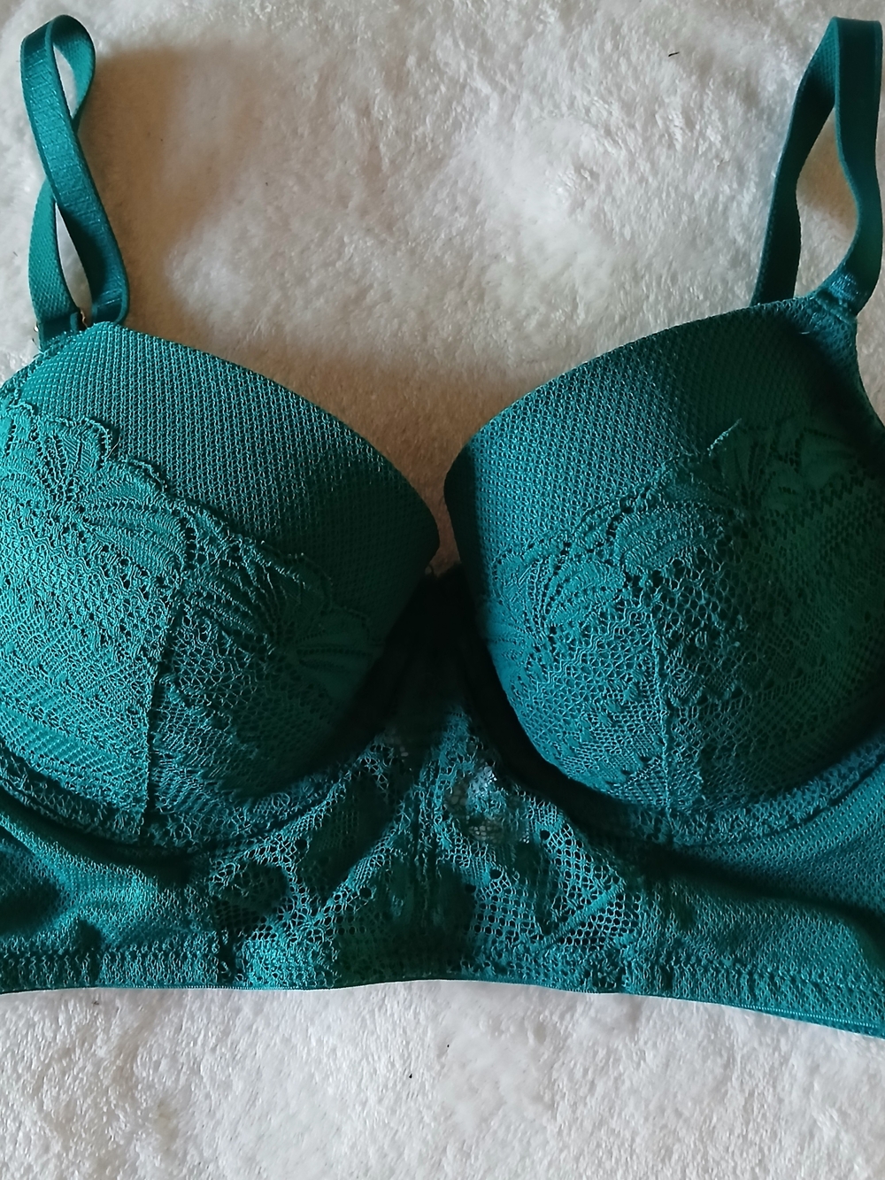 💥 Auden Teal Lace Longline Push Up Bra, 36B